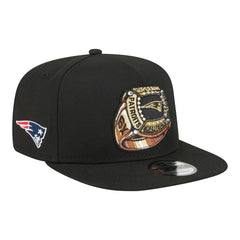 New England Patriots New Era Super Bowl Ring 9FIFTY A-Frame Adjustable Hat - Black Hats