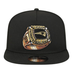 New England Patriots New Era Super Bowl Ring 9FIFTY A-Frame Adjustable Hat - Black Hats