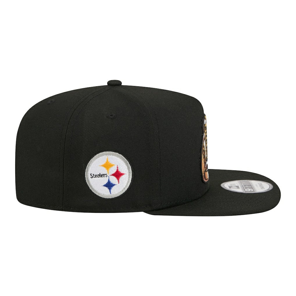 Pittsburgh Steelers New Era Super Bowl Ring 9FIFTY A-Frame Adjustable Hat - Black Hats