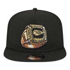 Kansas City Chiefs New Era Super Bowl Ring 9FIFTY A-Frame Adjustable Hat - Black Hats