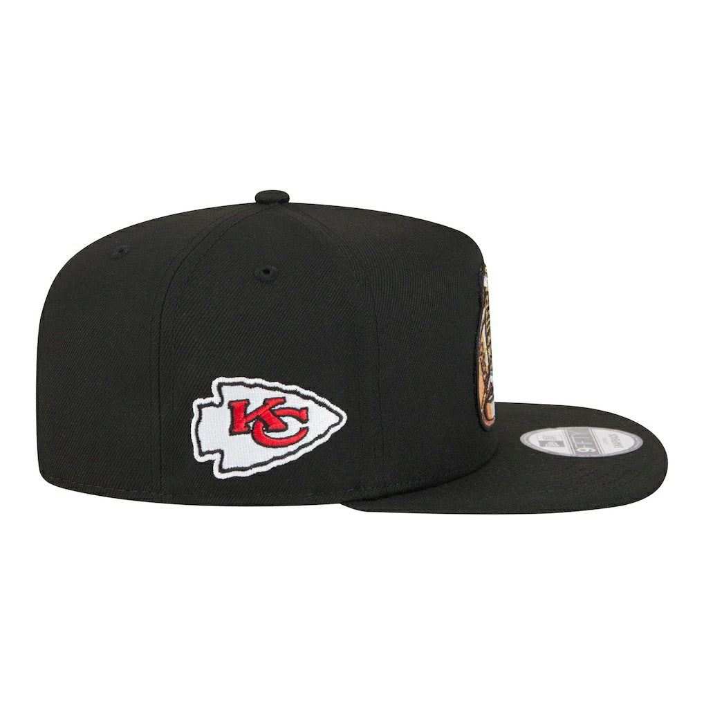 Kansas City Chiefs New Era Super Bowl Ring 9FIFTY A-Frame Adjustable Hat - Black Hats