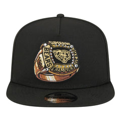 Chicago Bears New Era Super Bowl Ring 9FIFTY A-Frame Adjustable Hat - Black Hats