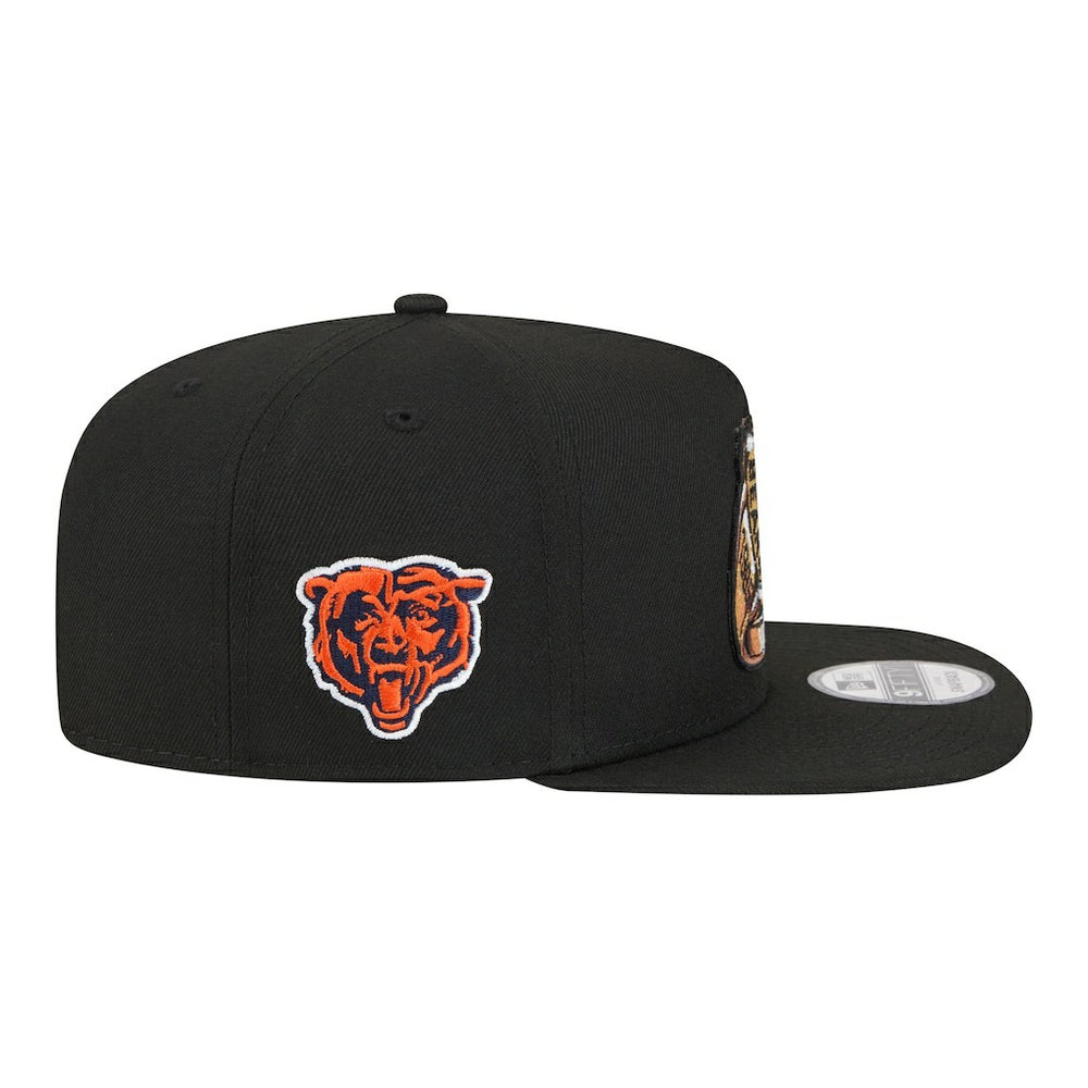 Chicago Bears New Era Super Bowl Ring 9FIFTY A-Frame Adjustable Hat - Black Hats