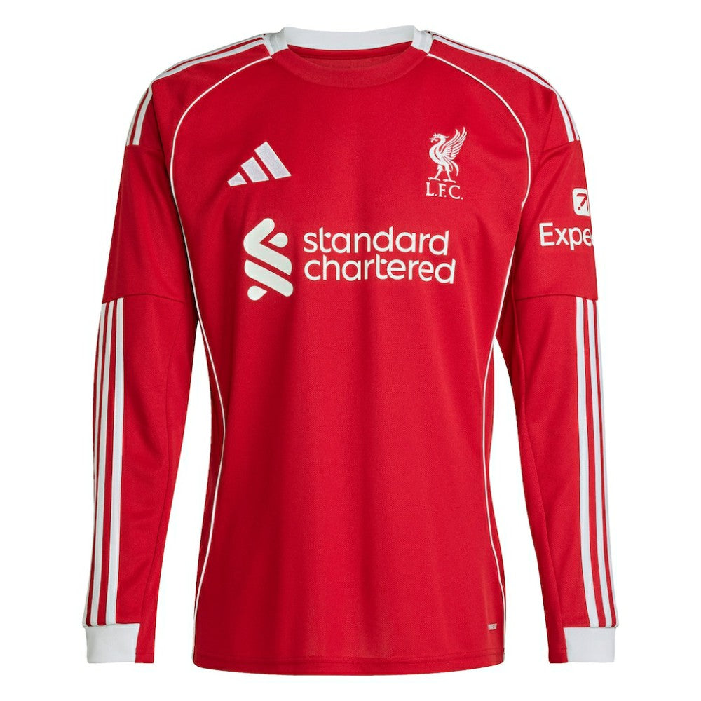 Virgil van Dijk Liverpool 2025/26 Home Replica Long Sleeve Jersey Red - Adidas
