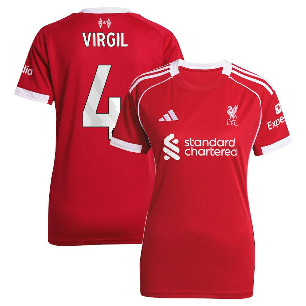 Virgil van Dijk Liverpool Women's 2025/26 Home Replica Jersey Red - Adidas for sale