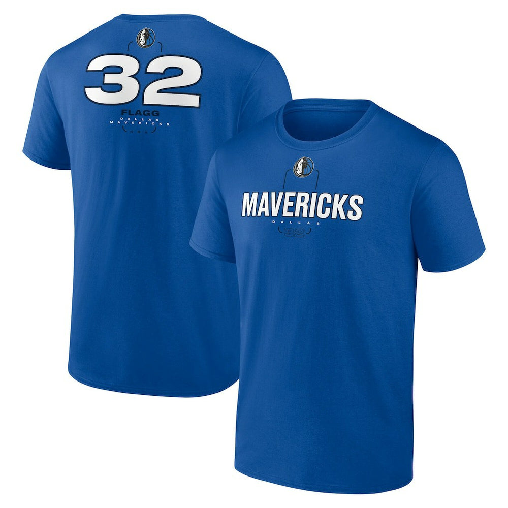 Cooper Flagg Dallas Mavericks Name & Number T-Shirt Blue