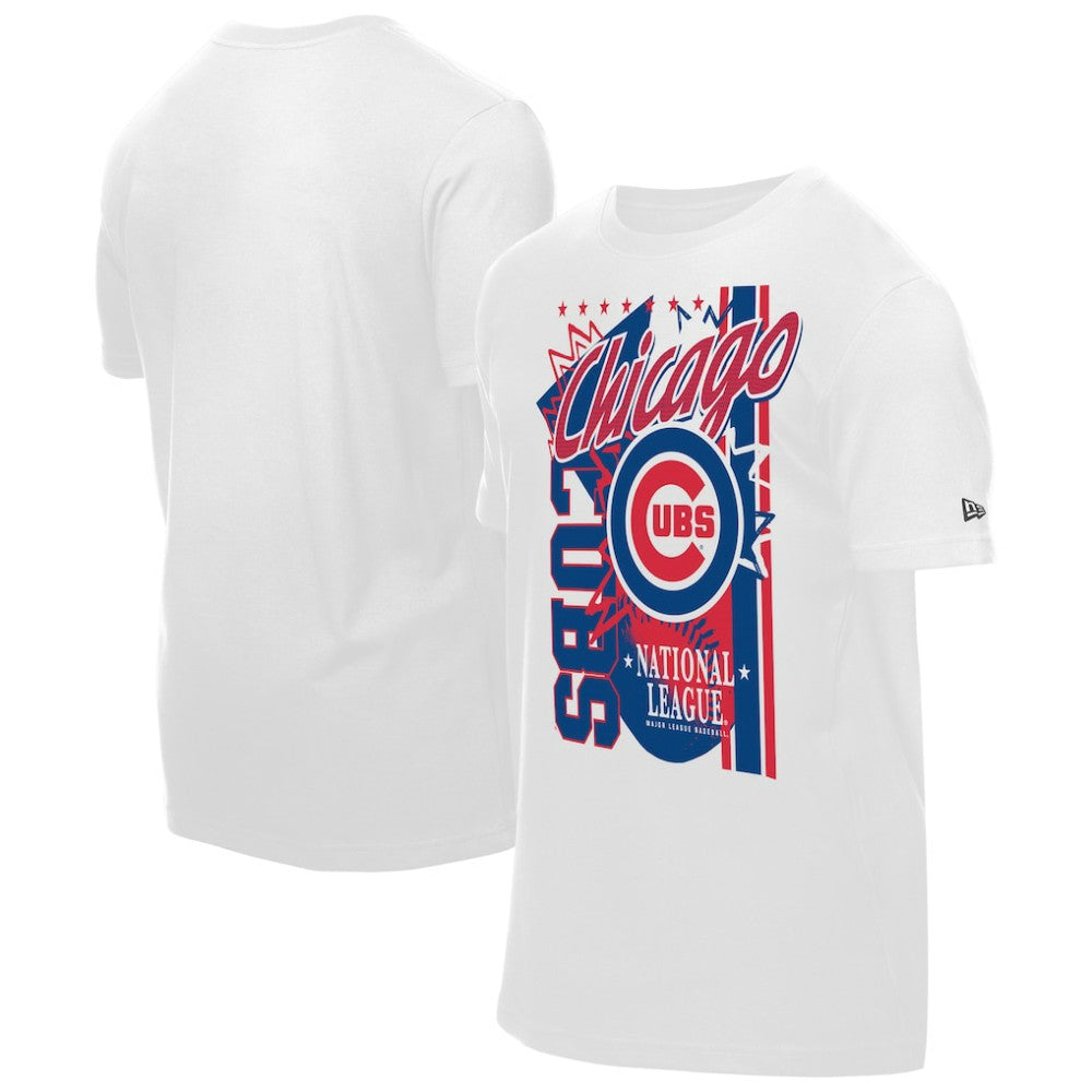 Chicago Cubs New Era Big Graphic Domestic T-Shirt - White T-shirts