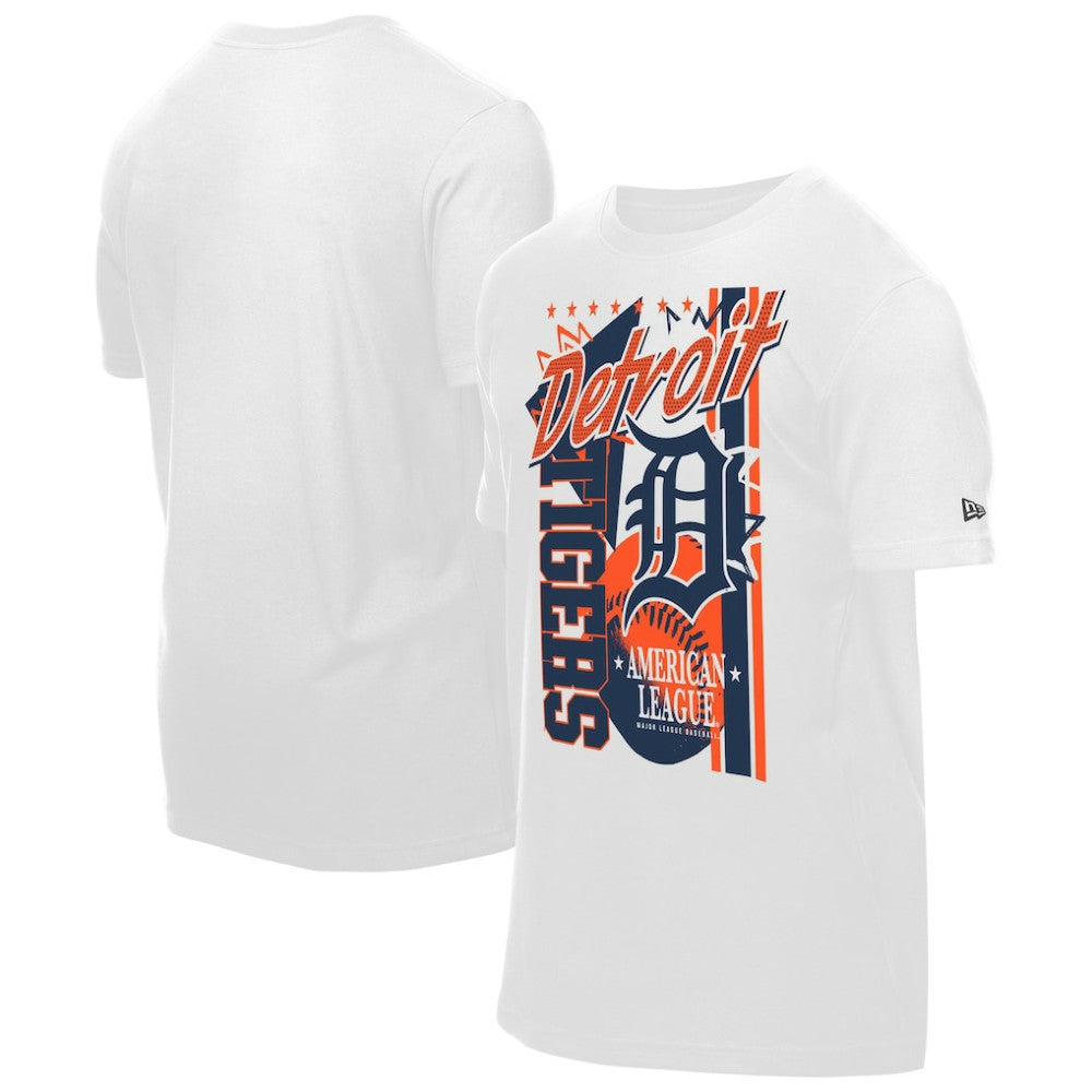 Detroit Tigers New Era Big Graphic Domestic T-Shirt - White T-shirts