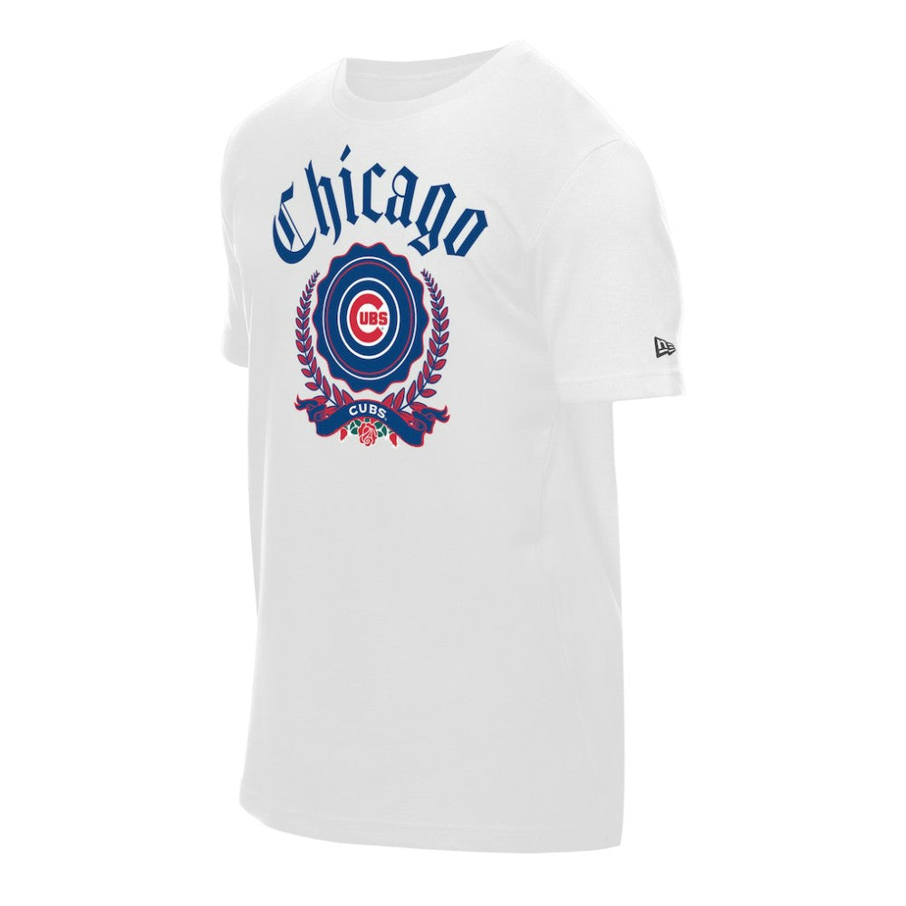 Chicago Cubs New Era Fleur Domestic T-Shirt - White T-shirts