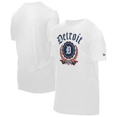 Detroit Tigers New Era Fleur Domestic T-Shirt - White T-shirts