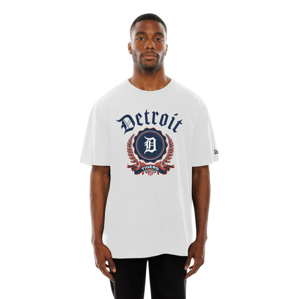 Detroit Tigers New Era Fleur Domestic T-Shirt - White T-shirts