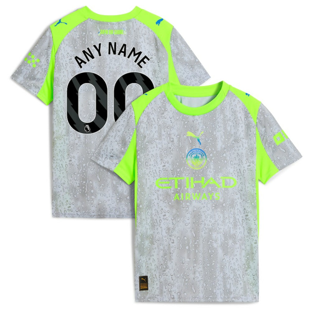 Manchester City Youth 2025/26 Third Replica Custom Jersey Green/Neon Green - Puma online