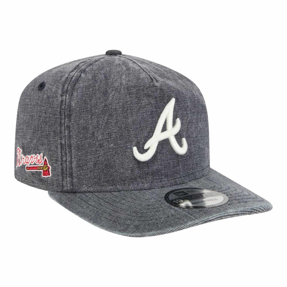 Atlanta Braves New Era  Denim Classic 19TWENTY Adjustable Hat - Navy Heather Hats