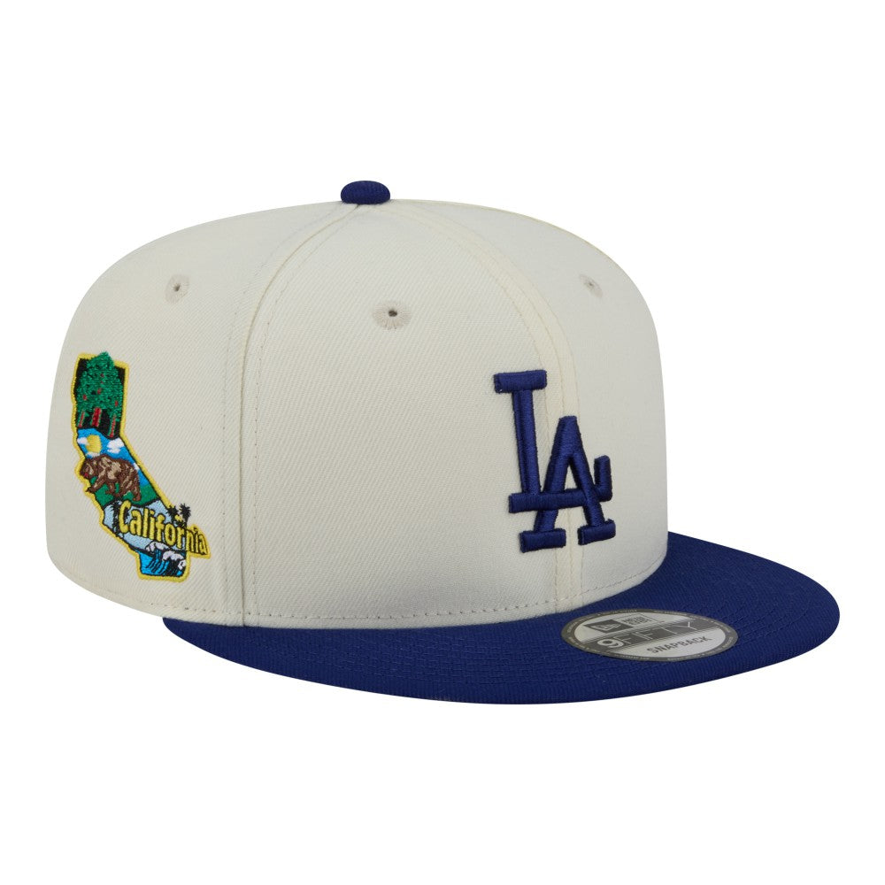 Los Angeles Dodgers New Era Localized 9FIFTY Snapback Hat - Cream/Royal Hats