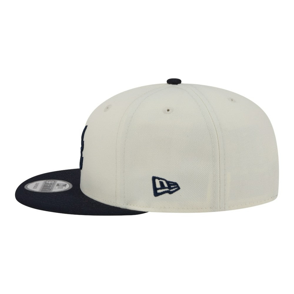 Atlanta Braves New Era Localized 9FIFTY Snapback Hat - Cream/Navy Hats