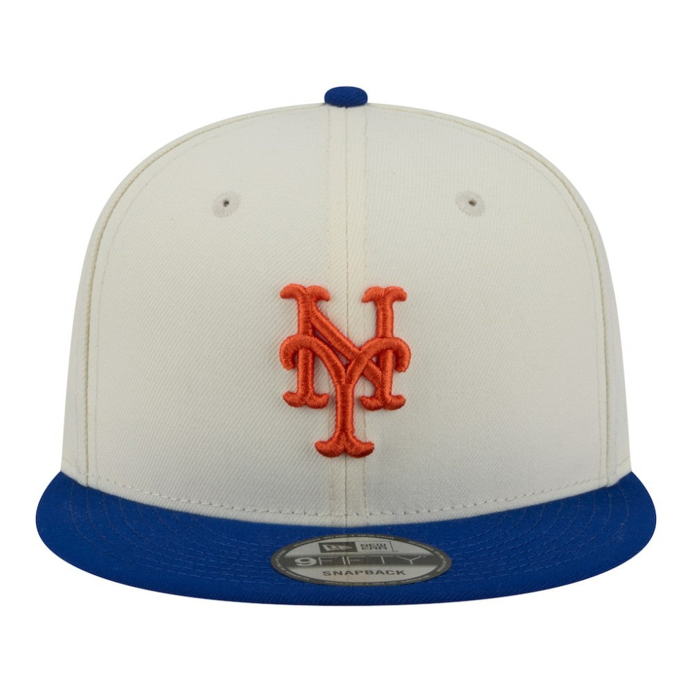 New York Mets New Era Localized 9FIFTY Snapback Hat - Cream/Royal Hats