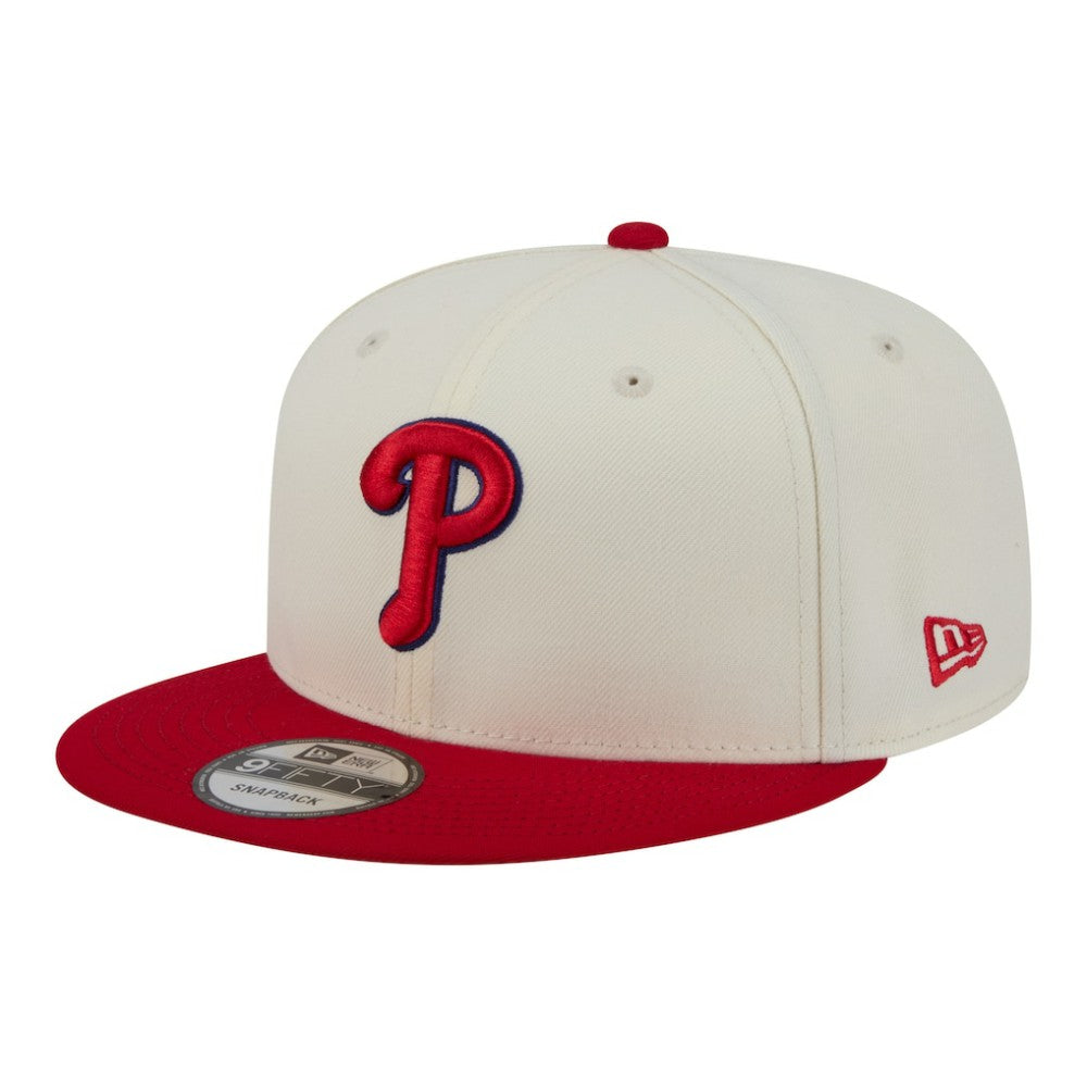 Philadelphia Phillies New Era Localized 9FIFTY Snapback Hat - Cream/Red Hats