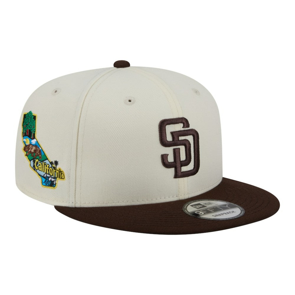 San Diego Padres New Era Localized 9FIFTY Snapback Hat - Cream/Brown Hats