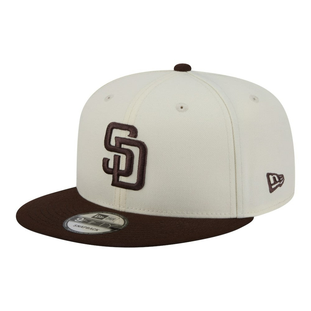 San Diego Padres New Era Localized 9FIFTY Snapback Hat - Cream/Brown Hats
