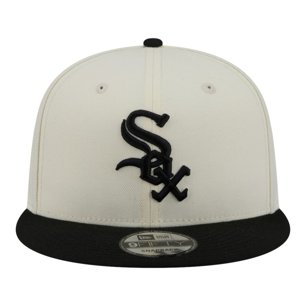 Chicago White Sox New Era Localized 9FIFTY Snapback Hat - Cream/Black Hats