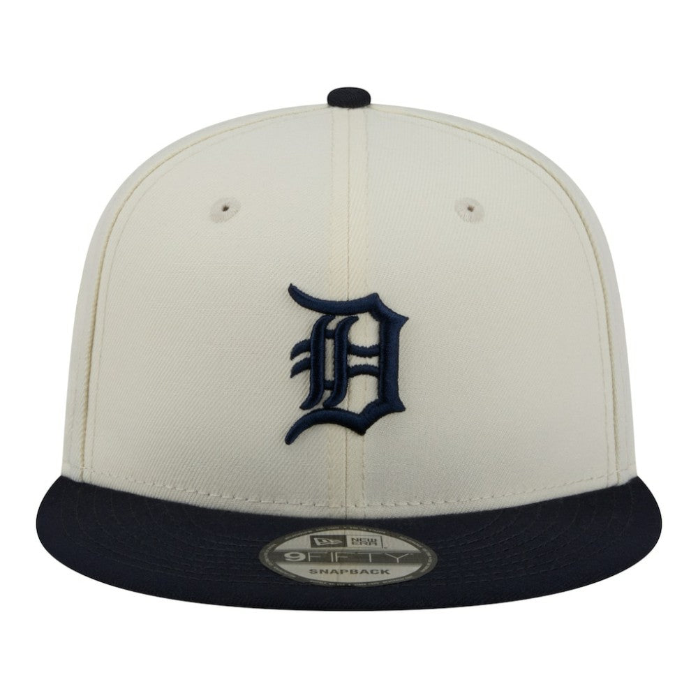 Detroit Tigers New Era Localized 9FIFTY Snapback Hat - Cream/Navy Hats