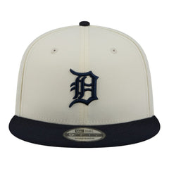 Detroit Tigers New Era Localized 9FIFTY Snapback Hat - Cream/Navy Hats