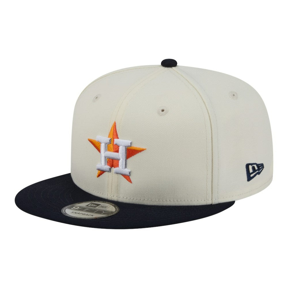 Houston Astros New Era Localized 9FIFTY Snapback Hat - Cream/Navy Hats
