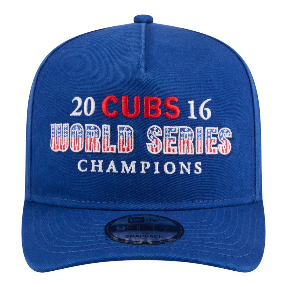 Chicago Cubs New Era 2016 World Series Champions Historic 9FIFTY A-Frame Snapback Hat - Royal Hats