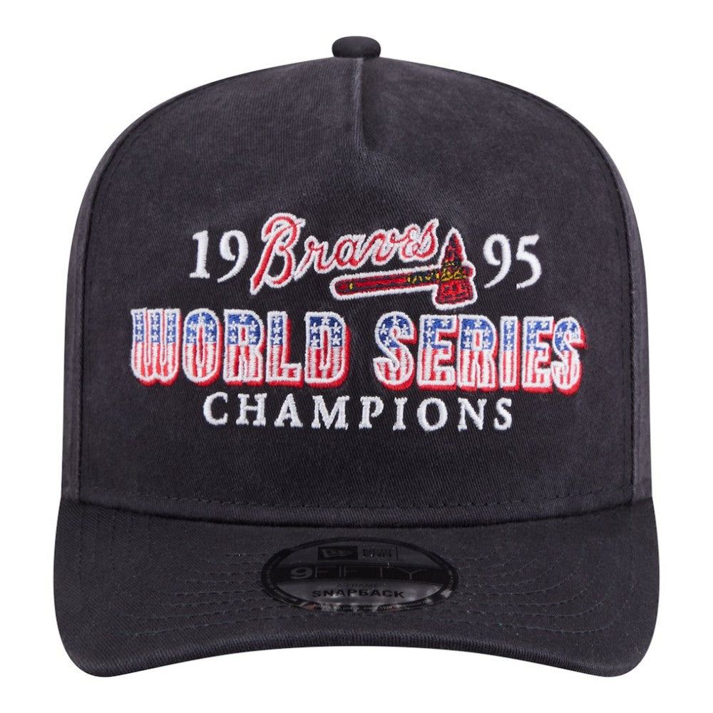 Atlanta Braves New Era 1995 World Series Champions Historic 9FIFTY A-Frame Snapback Hat - Navy Hats