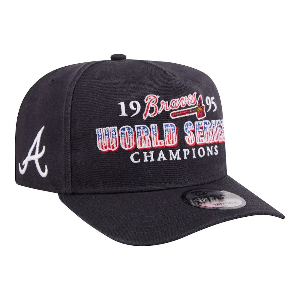 Atlanta Braves New Era 1995 World Series Champions Historic 9FIFTY A-Frame Snapback Hat - Navy Hats