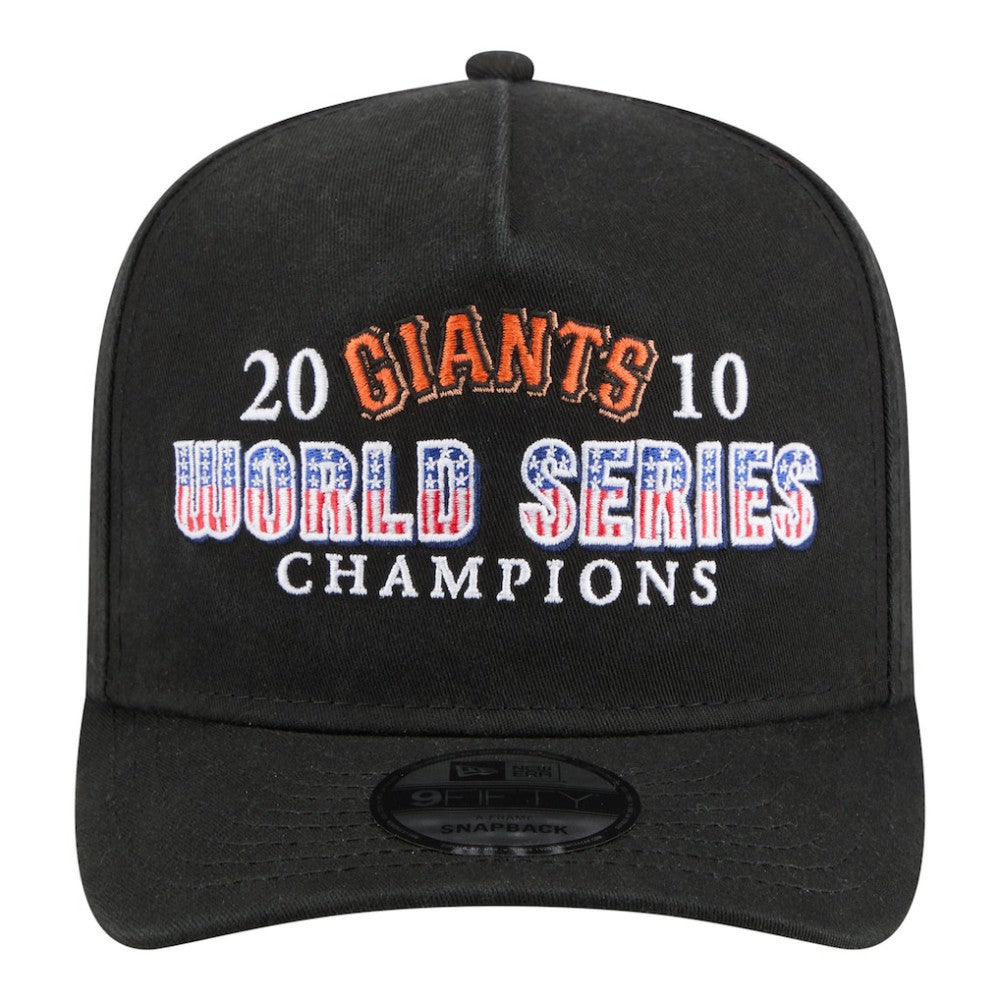 San Francisco Giants New Era 2010 World Series Champions Historic 9FIFTY A-Frame Snapback Hat - Black Hats