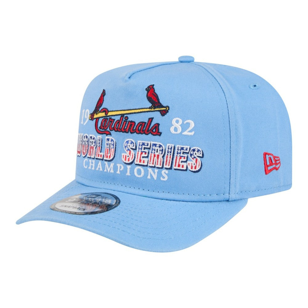 St. Louis Cardinals New Era 1982 World Series Champions Historic 9FIFTY A-Frame Snapback Hat - Light Blue Hats