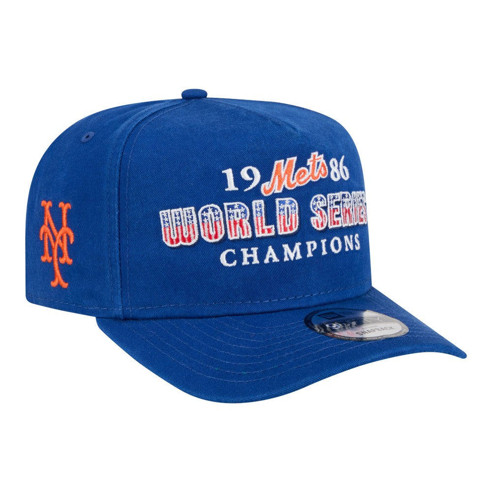 New York Mets New Era 1986 World Series Champions Throwback 9FIFTY A-Frame Snapback Hat - Royal Hats