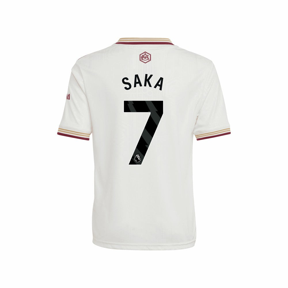 Bukayo Saka Arsenal Youth 2025/26 Third Replica Player Jersey White - Adidas sale