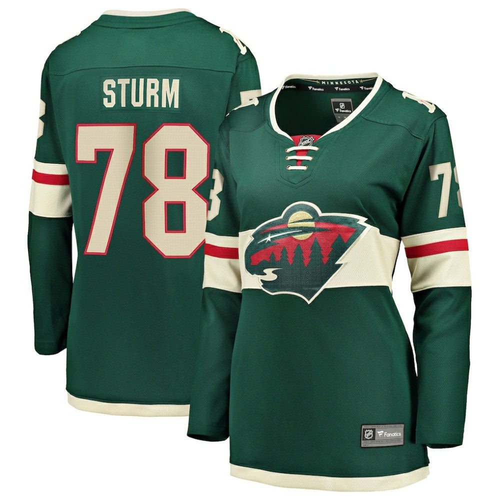 Nico Sturm Minnesota Wild Fanatics Women's Home Breakaway Jersey - Green | US 203292104