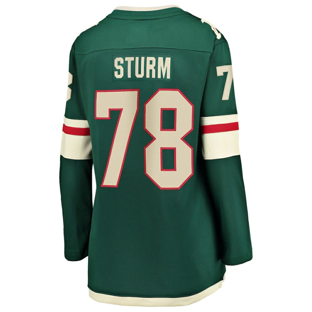 Nico Sturm Minnesota Wild Fanatics Women's Home Breakaway Jersey - Green | US 203292104