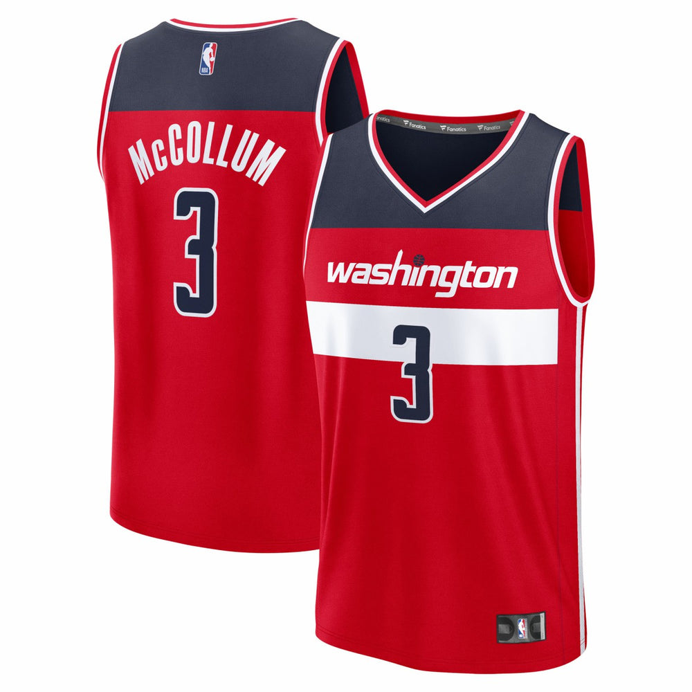 CJ McCollum Washington Wizards Fast Break Replica Player Jersey Icon Edition Red - Fanatics
