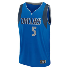 D'Angelo Russell Dallas Mavericks Fast Break Replica Player Jersey Icon Editi- Blue - Fanatics