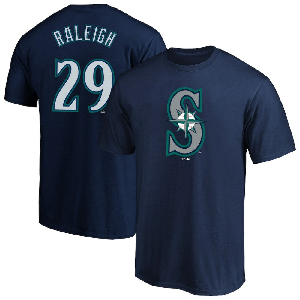 Cal Raleigh Seattle Mariners Fanatics Big & Tall Name & Number T-Shirt - Navy T-shirts