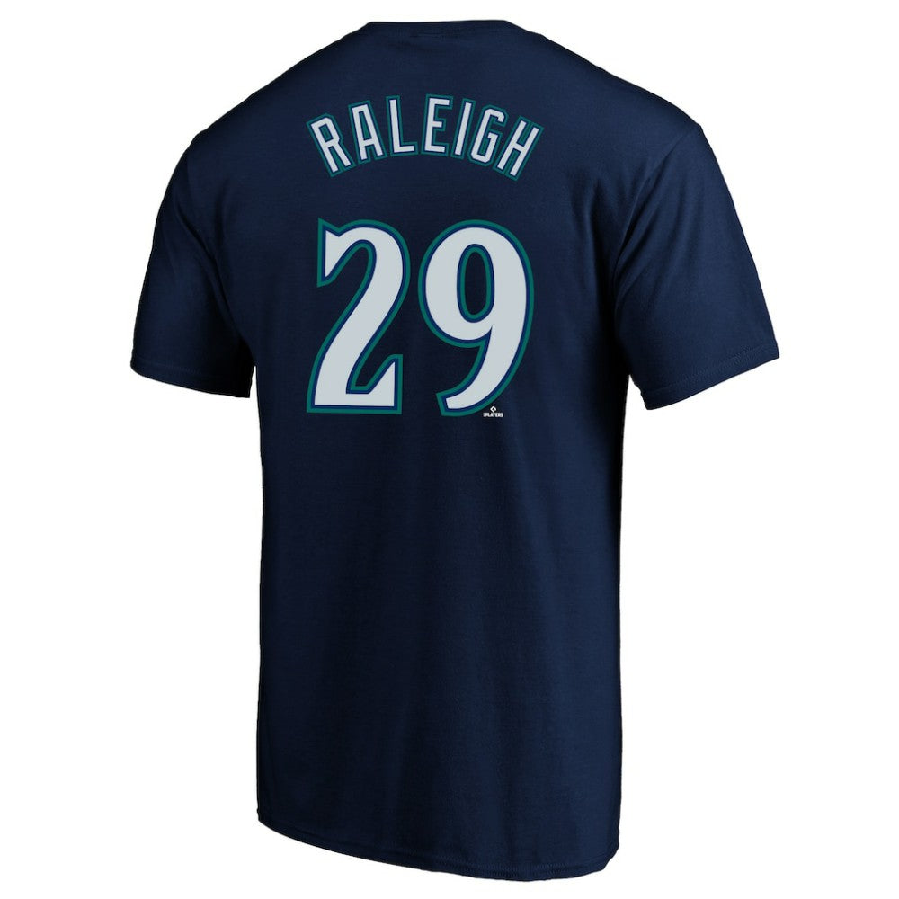 Cal Raleigh Seattle Mariners Fanatics Big & Tall Name & Number T-Shirt - Navy T-shirts
