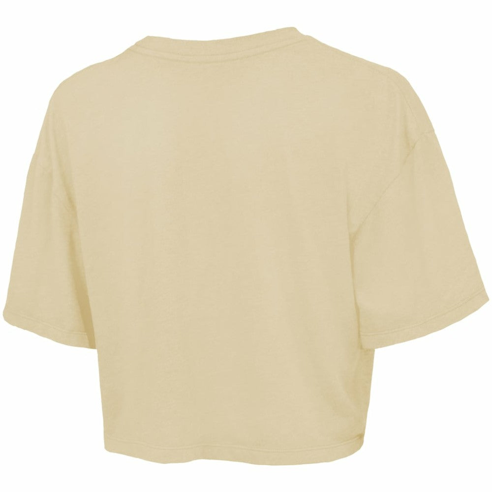 Tarik Skubal Detroit Tigers Majestic Threads Women's Boxy Crop Top - Cream Tops