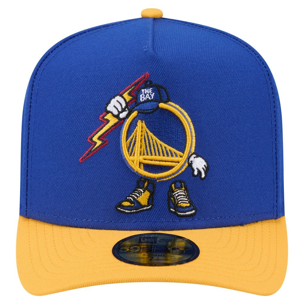Golden State Warriors Injection Cartoon Logo A-Frame 59FIFTY Fitted Hat Royal - New Era outlet