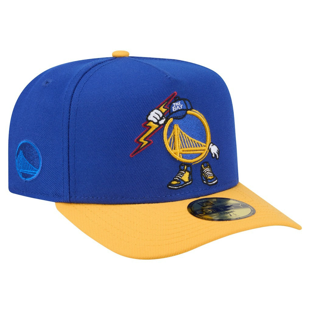 Golden State Warriors Injection Cartoon Logo A-Frame 59FIFTY Fitted Hat Royal - New Era outlet