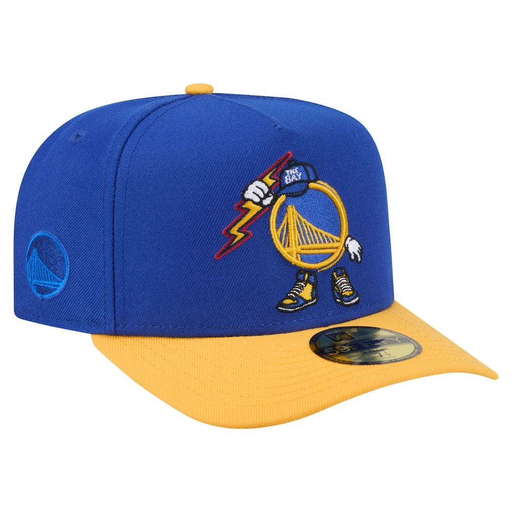 Golden State Warriors Injection Cartoon Logo A-Frame 59FIFTY Fitted Hat Royal - New Era outlet