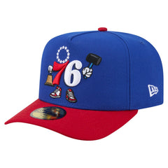 Philadelphia 76ers Injection Cartoon Logo A-Frame 59FIFTY Fitted Hat Blue - New Era outlet