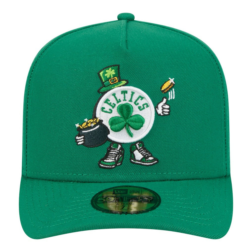 Boston Celtics Injection Cartoon Logo A-Frame 59FIFTY Fitted Hat Kelly Green - New Era