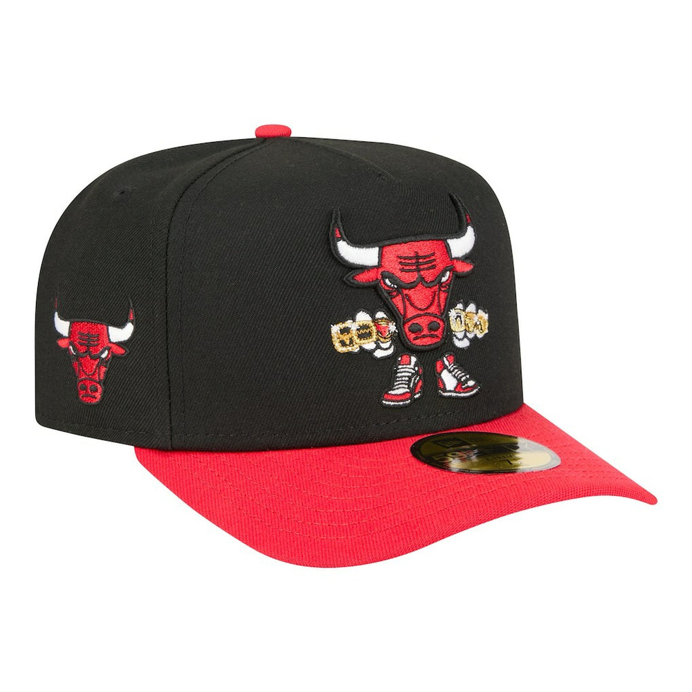 Chicago Bulls Injection Cartoon Logo A-Frame 59FIFTY Fitted Hat Black - New Era