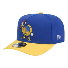 Golden State Warriors Injection Cartoon Logo A-Frame 9FIFTY Adjustable Hat Royal - New Era