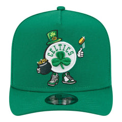 Boston Celtics Injection Cartoon Logo A-Frame 9FIFTY Adjustable Hat Kelly Green - New Era