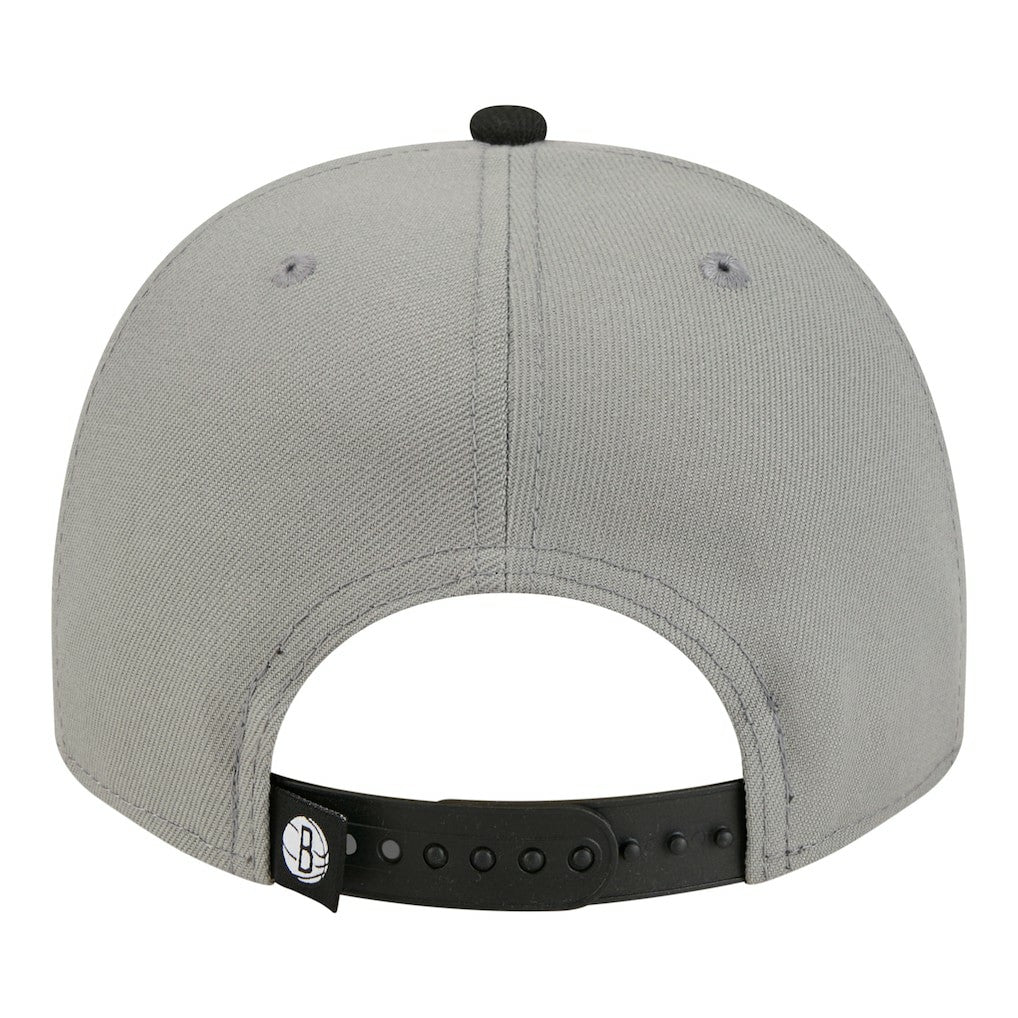 Brooklyn Nets Injection Cartoon Logo A-Frame 9FIFTY Adjustable Hat Gray - New Era